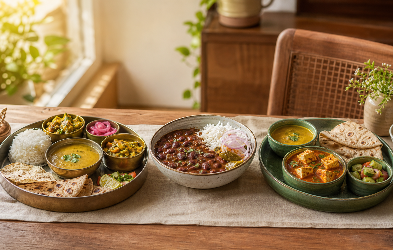 Three freshly cooked meal choices for a daily subscription